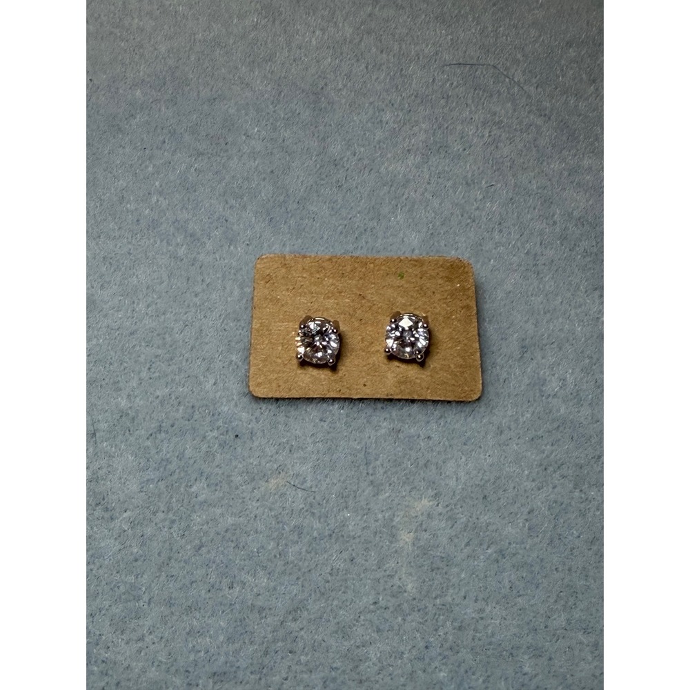 10mm Moissanite Stud Earrings Round Cut Screw Back 925 Sterling Silver